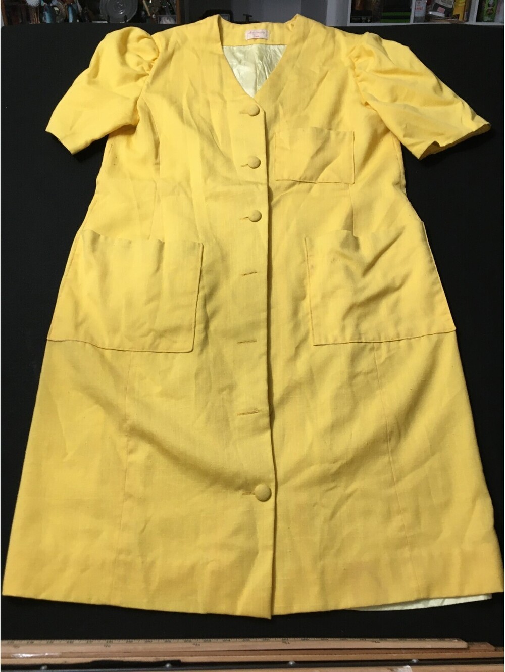 VTG Especially For You coat Dress Womens extra Large?? yellow gold